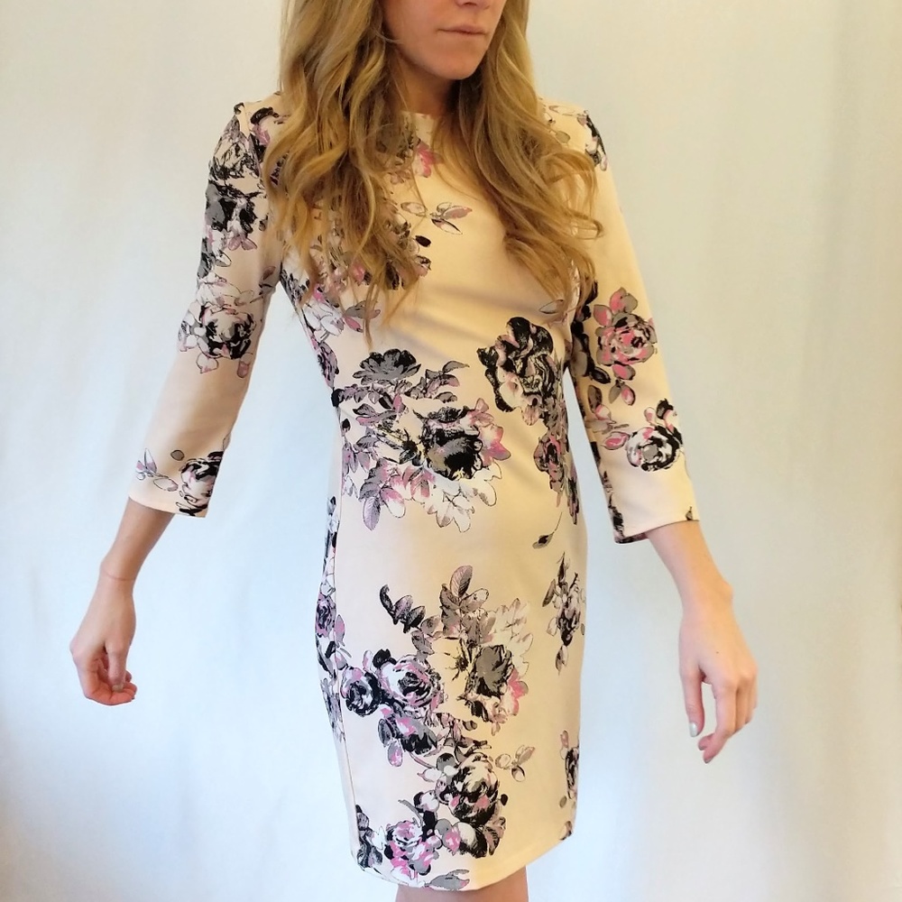 ASOS Floral Long-Sleeve Shift Dress
